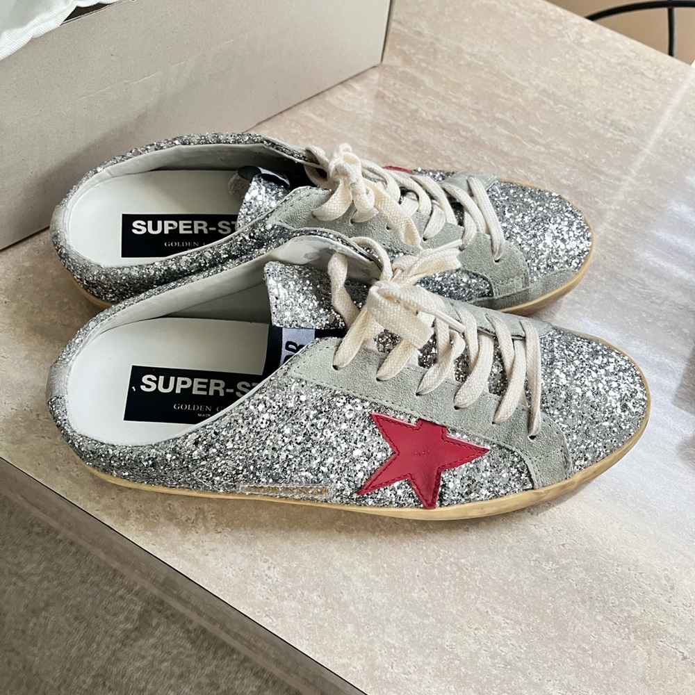 Golden Goose glitter Super Star Sabot size 41 - worn once!